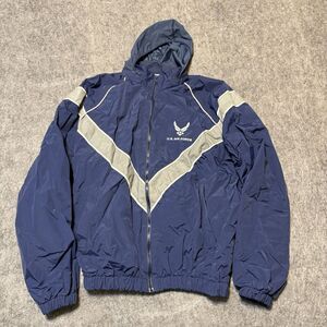 US Air Force PTU Jacket Large Regular Skilcraft Blue Reflective Windbreaker